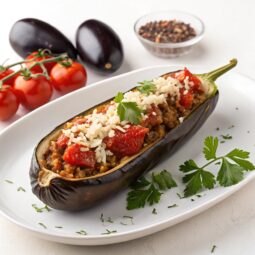 Greek Stuffed Eggplant (Melitzanes Papoutsakia) Recipe