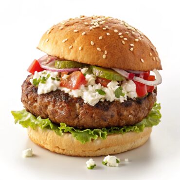 Greek Bifteki (Burger) with Feta cheese Recipe