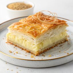 Galaktoboureko with Kataifi (Greek Custard and shredded phyllo pie) Recipe