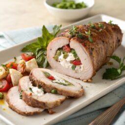 Stuffed Pork Tenderloin with Feta cheese Recipe