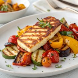 Grilled Halloumi and Roasted Vegetables Recipe