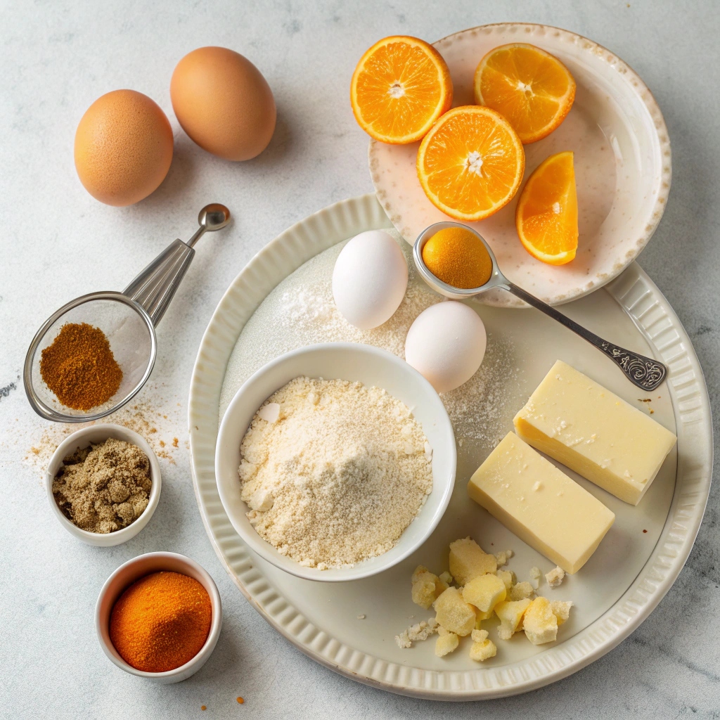 Ingredients for Greek Orange Cookies