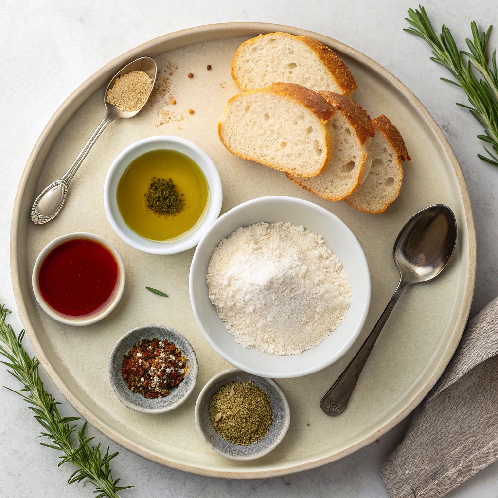 Ingredients for Homemade Phyllo Dough