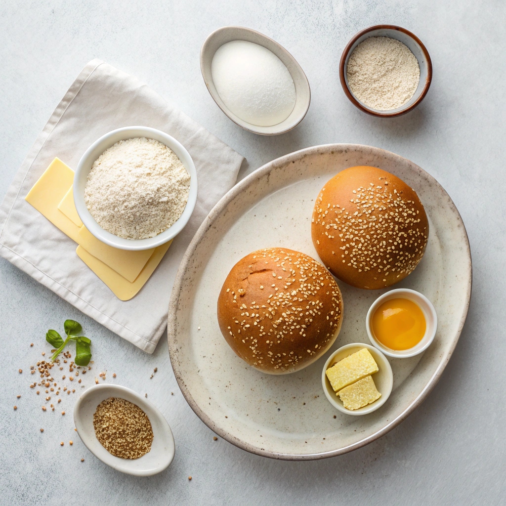 Ingredients for Homemade Burger Buns