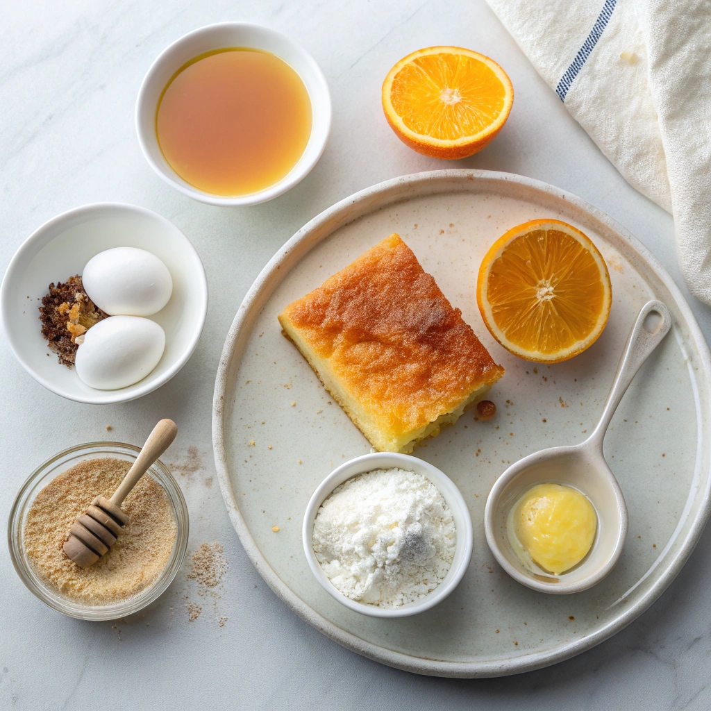 Ingredients for Traditional Greek Orange Cake