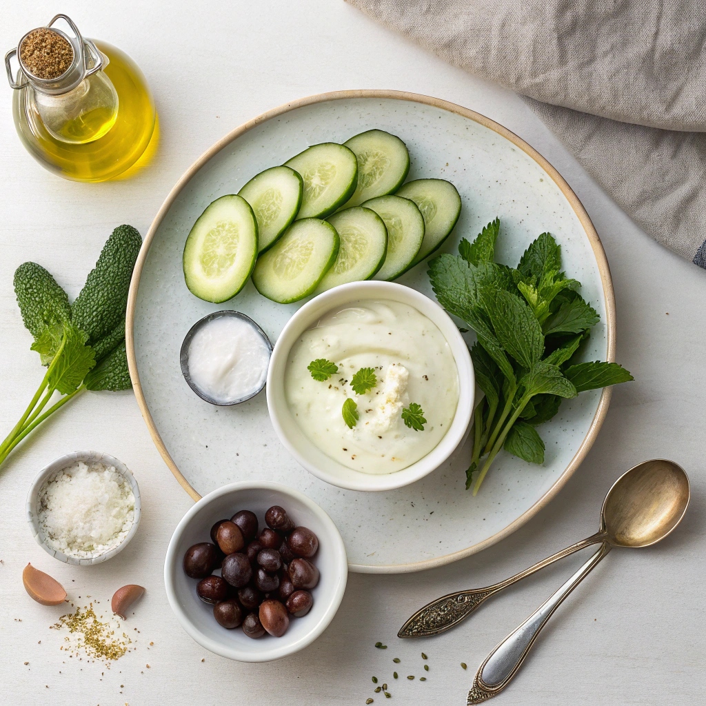 Ingredients for Vegan Tzatziki