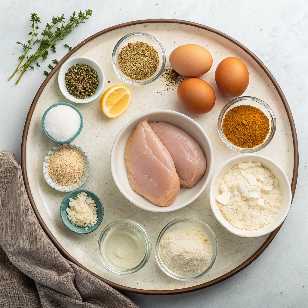 Ingredients for Ultimate Crispy Chicken Fingers