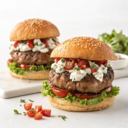 Juicy Stuffed Burgers with Feta Cheese Recipe