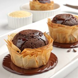 Chocolate Souffle in Baklava Pouches Recipe!