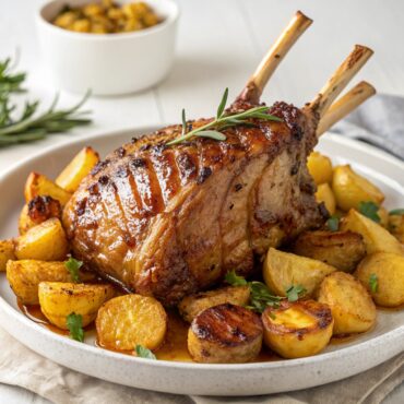 Honey-glazed Greek Roast Lamb with Potatoes Recipe