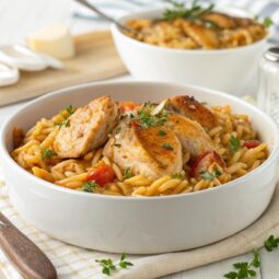 Easy Chicken with Orzo pasta (Giouvetsi Kotopoulo) Recipe