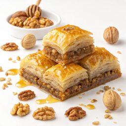 Traditional Greek Baklava with Walnuts and Honey Recipe