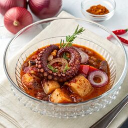 Greek Octopus and onion stew (Octopus stifado) Recipe