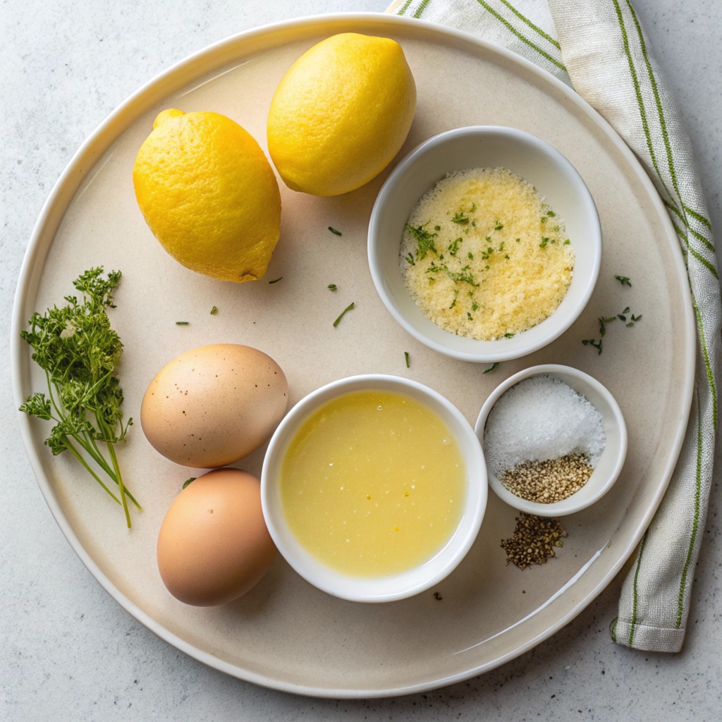 Ingredients for Greek Avgolemono