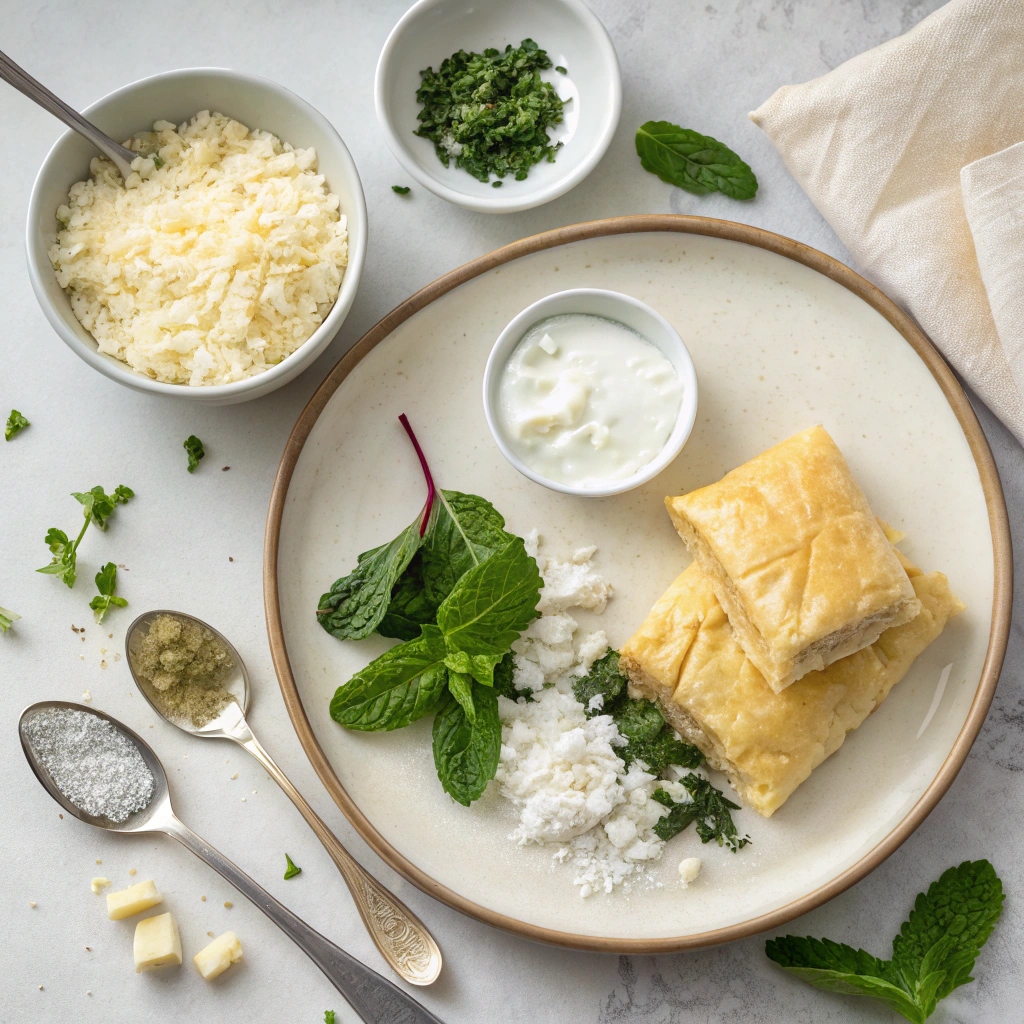 Ingredients for Greek Feta Cheese Pies