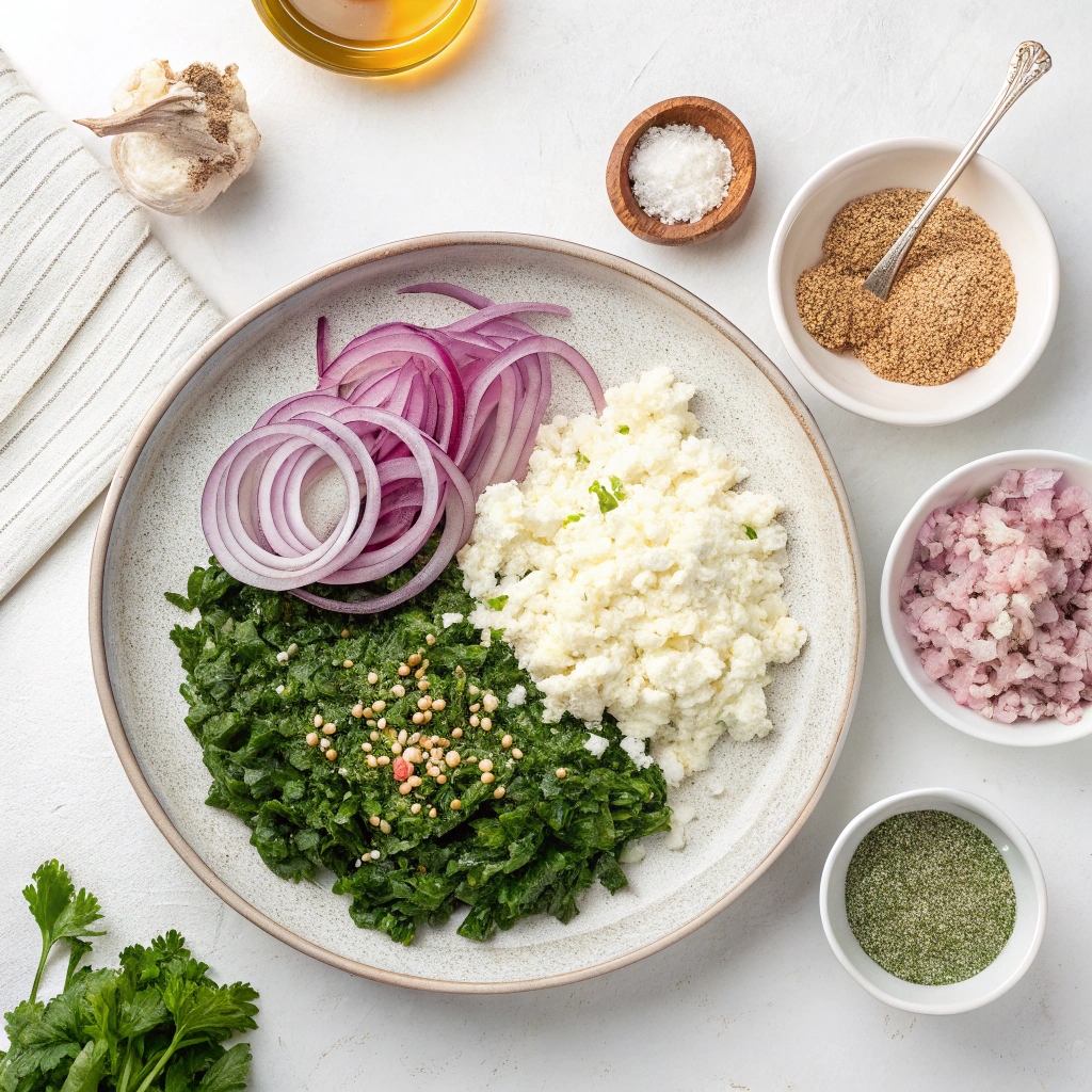 Classic Greek Spanakopita Ingredients