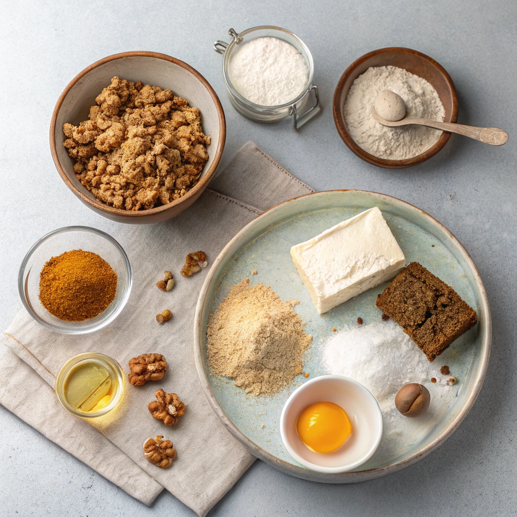 Ingredients for Greek Walnut Cake