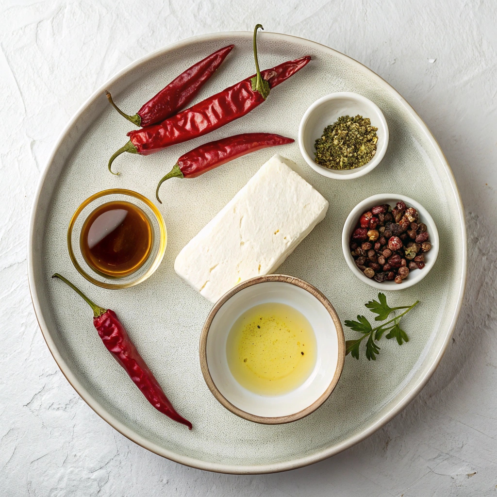 Ingredients for Greek Feta Cheese Dip