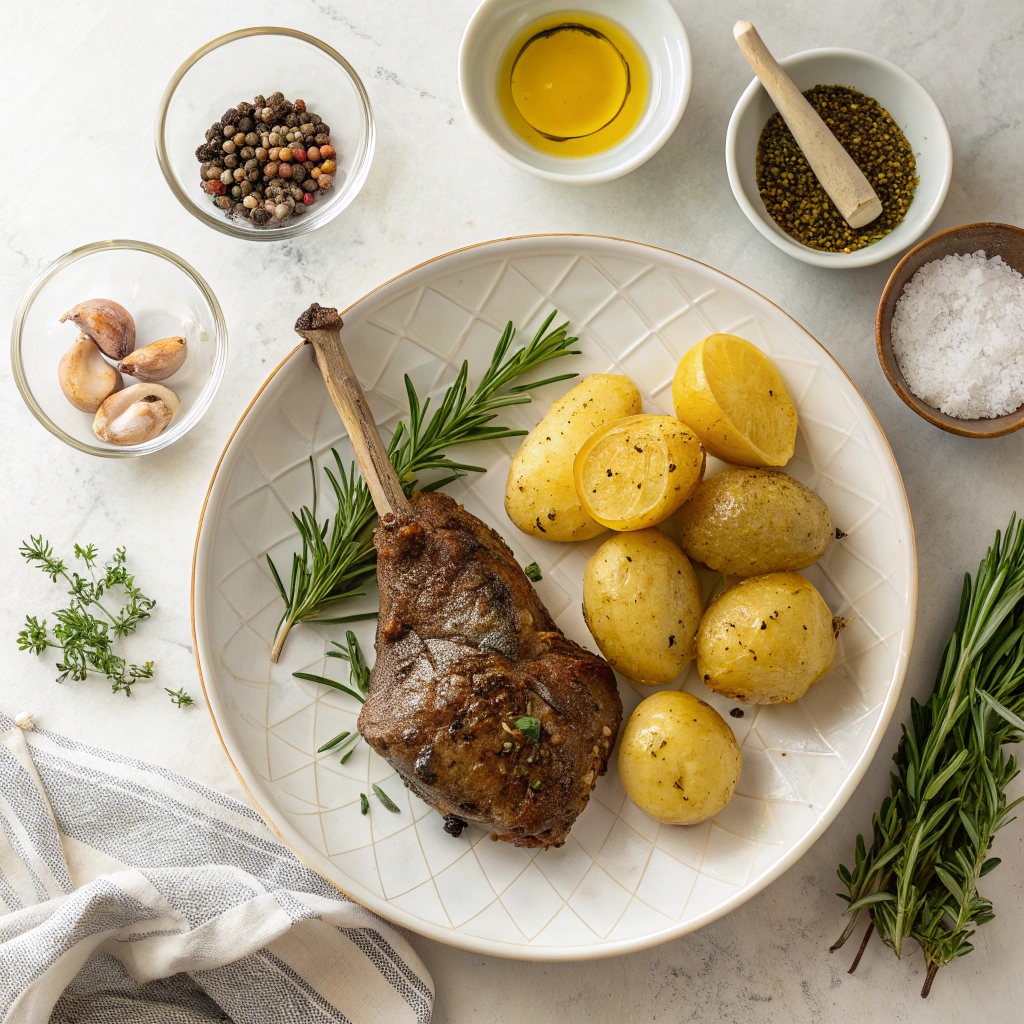 Ingredients for Greek Roast Lamb