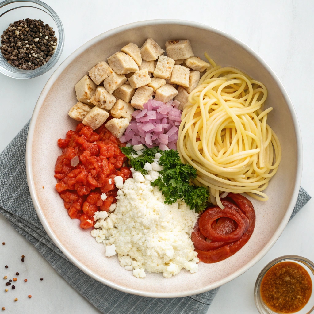 Ingredients for Greek Chicken Orzo