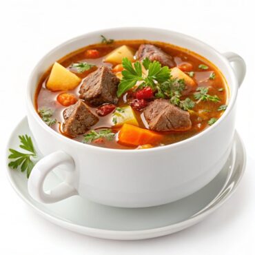 Greek Beef Soup (Kreatosoupa)