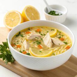 Greek Lemon Chicken Soup with Orzo (Avgolemono)