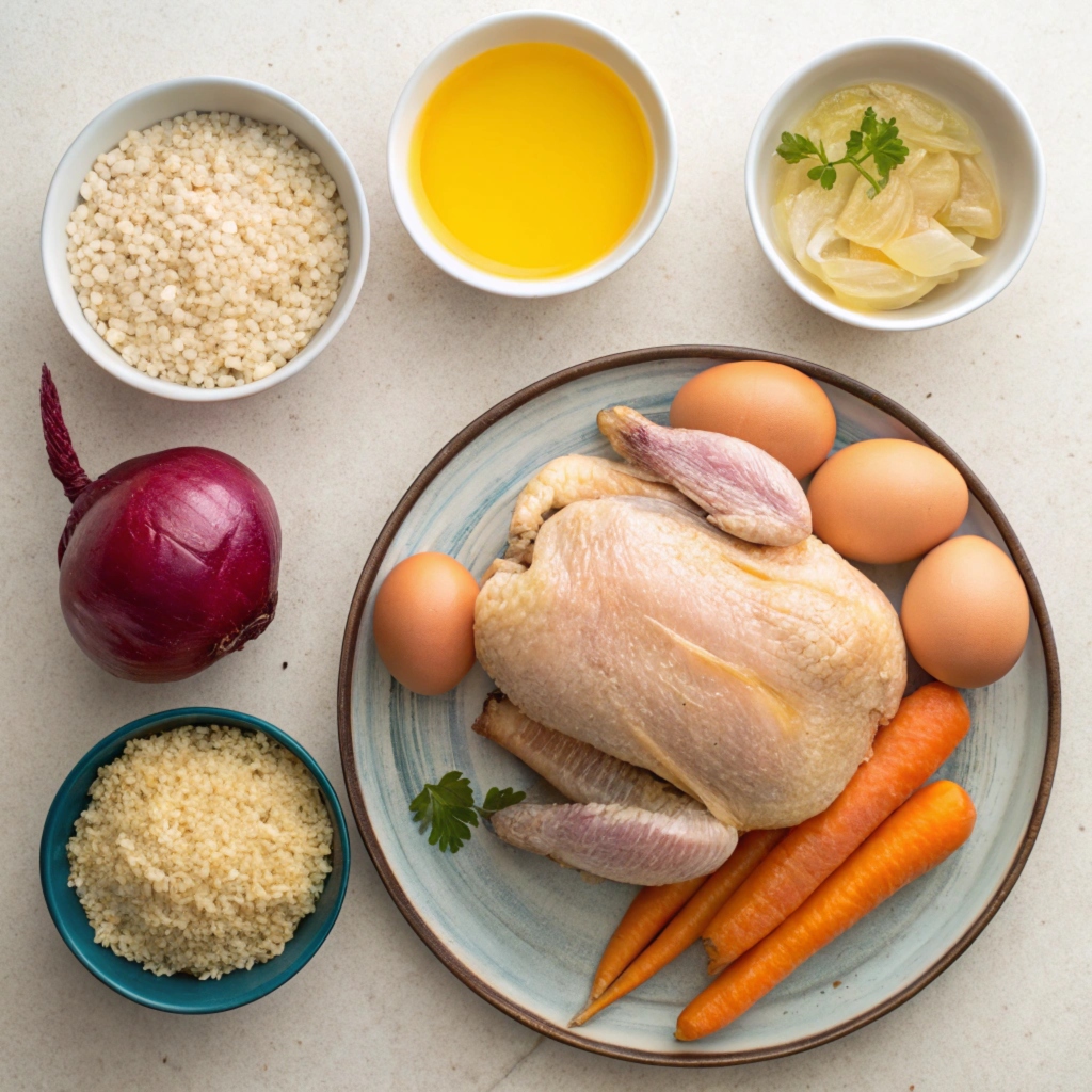 Greek lemon Chicken Soup (Kotosoupa Avgolemono) Ingredients