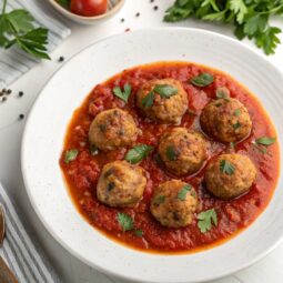 Traditional Soutzoukakia (Greek baked Meatballs in tomato sauce) Recipe