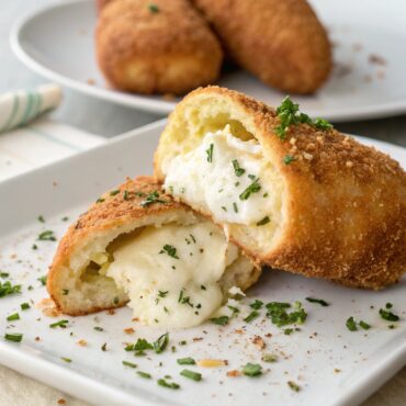 Fried Bread stuffed with Feta Cheese (Tiganopsomo) Recipe