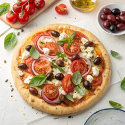 Greek Style 15 Minute Pita Pizza ! Recipe