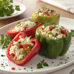 Greek Stuffed Peppers with Feta Cheese Recipe