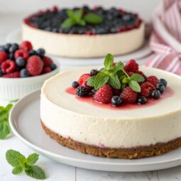 Greek style no bake cheesecake with yogurt Recipe