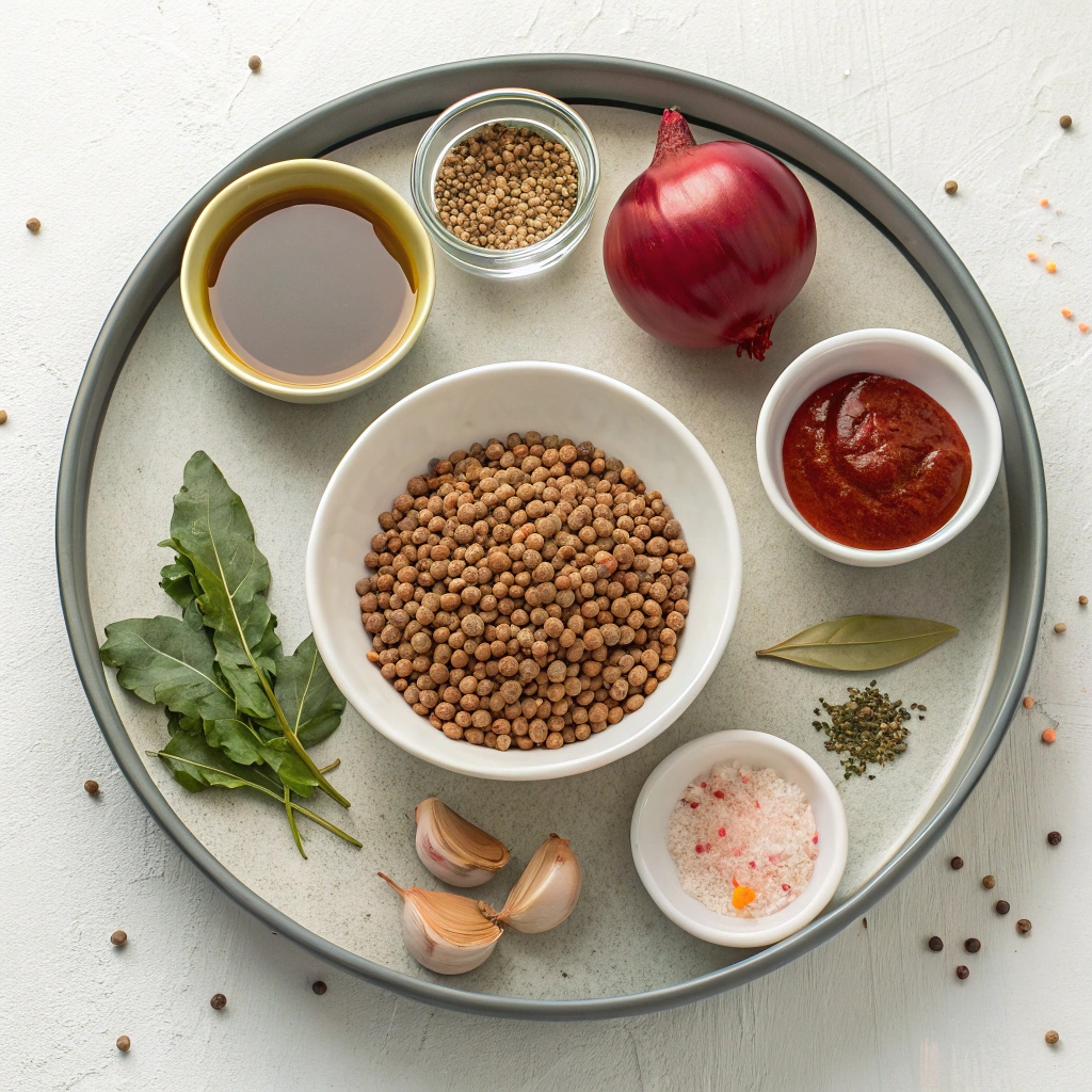 Ingredients for Greek Lentil Soup