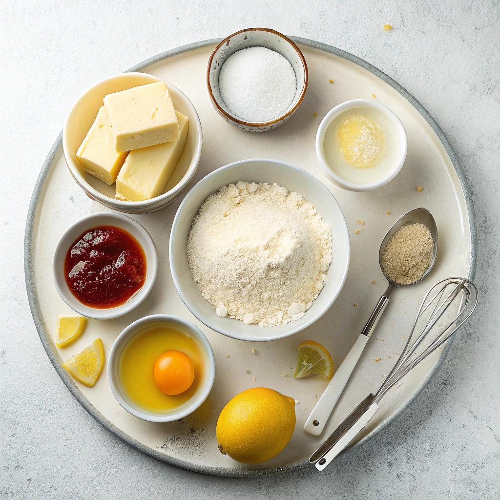 Ingredients for Greek Jam Tart (Pasta Flora)