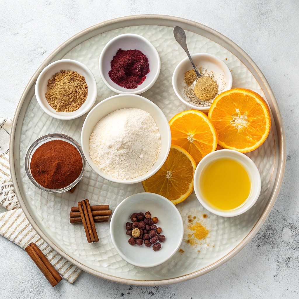 Ingredients for Greek Cinnamon Wine Cookies