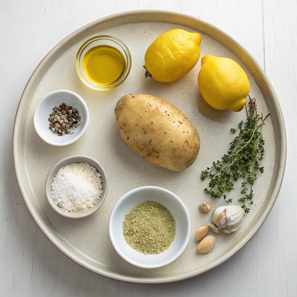 Ingredients for Greek Lemon Potatoes