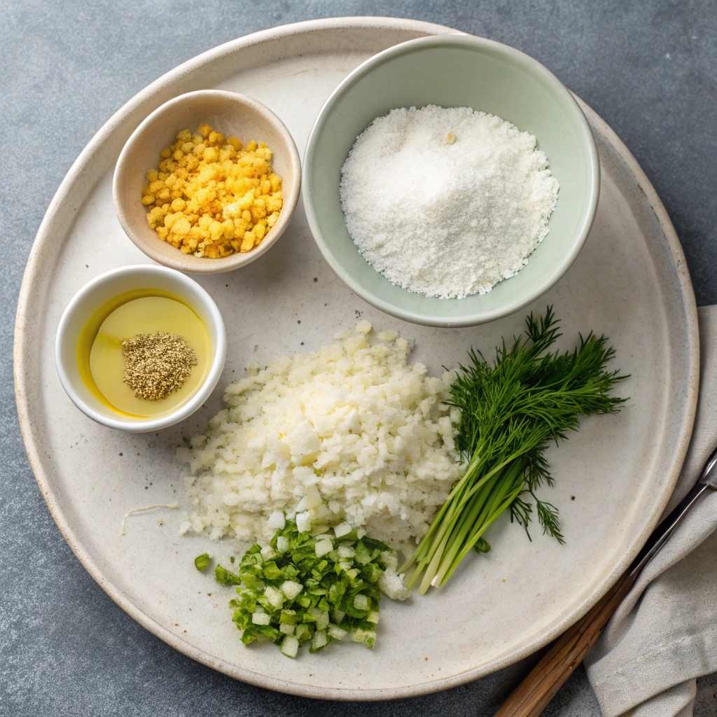 Ingredients for Tinos Fennel Fritters