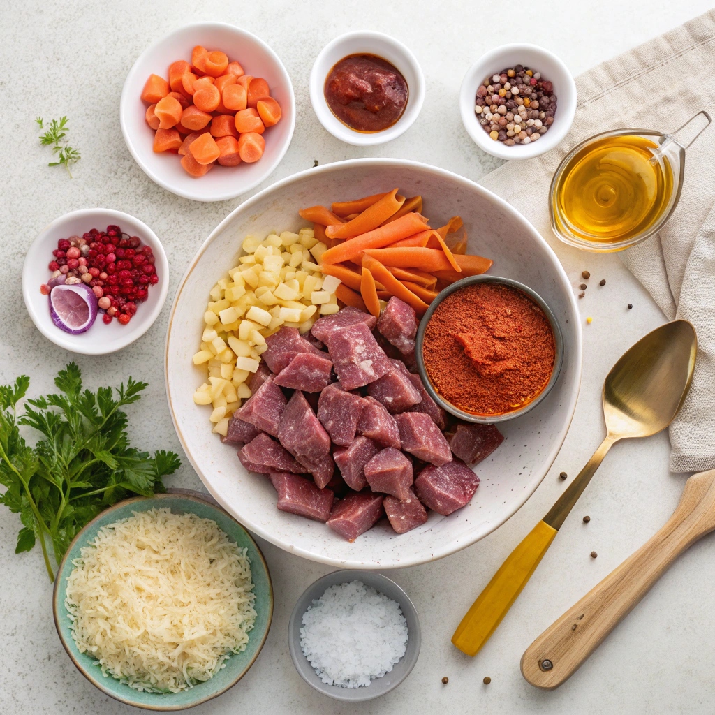 Ingredients for Greek Giouvetsi