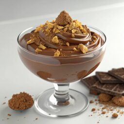 Greek-style Yogurt Chocolate Mousse with crushed biscuits Recipe