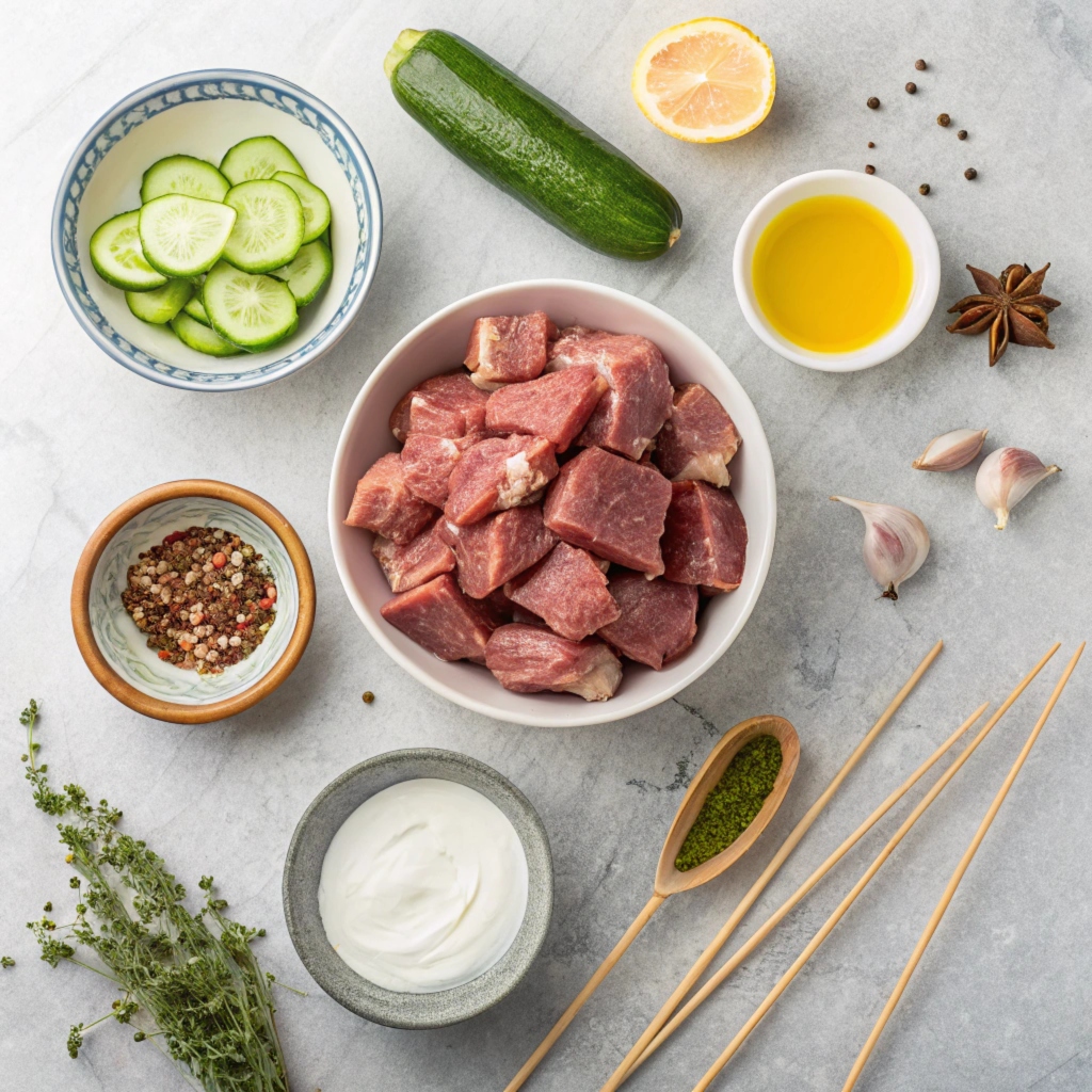 Ingredients for Pork Souvlaki