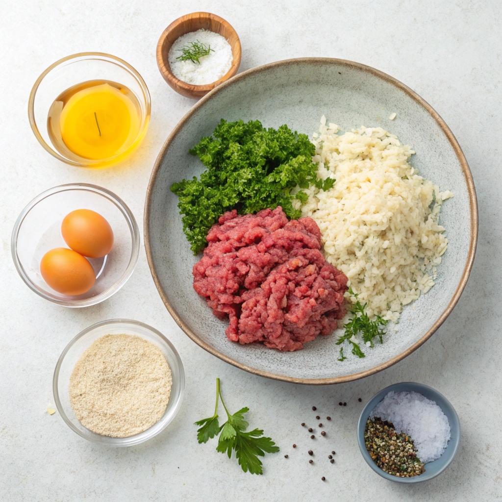 Traditional Greek Meatball Soup (Giouvarlakia/ Youvarlakia) in Egg-lemon sauce Ingredients