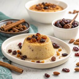 Greek Halva (Semolina Pudding with Raisins) Recipe