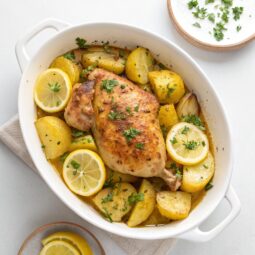 Greek Lemon Chicken and Potatoes (Kotopoulo Lemonato) Recipe