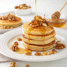 Greek-style Pancakes with Honey and Walnuts (Tiganites) Recipe