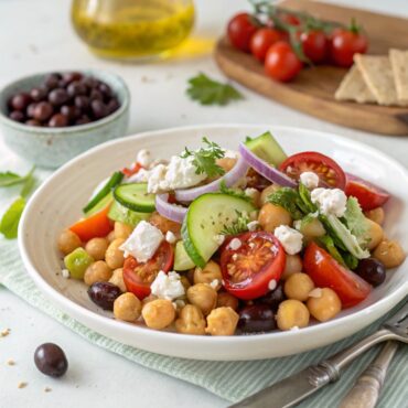 Greek Chickpea salad with Feta cheese Recipe