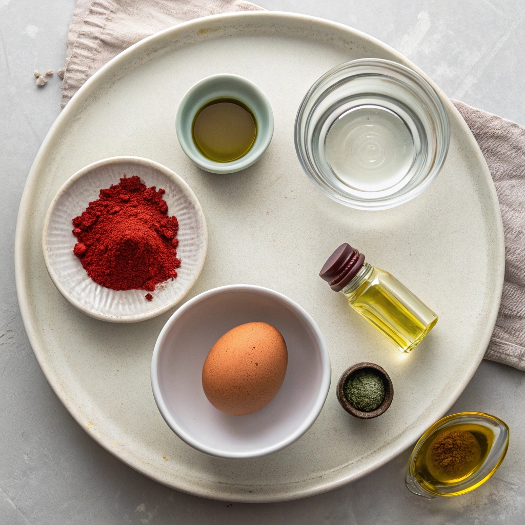 Ingredients for Vibrant Greek Easter Eggs