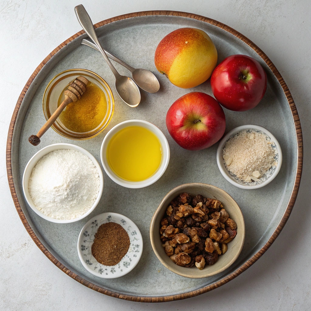 Ingredients for Greek Milopita (Lenten Apple Pie)