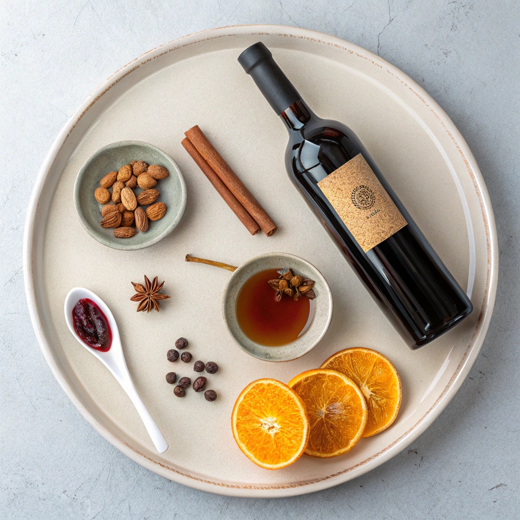 Ingredients for Greek Mulled Wine (Krasomelo)