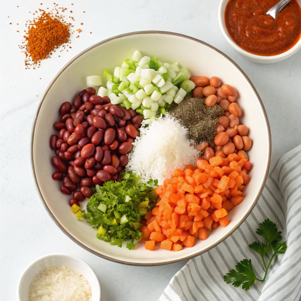 Traditional Greek bean soup (Fasolada) Ingredients