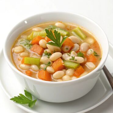 Traditional Greek bean soup (Fasolada)